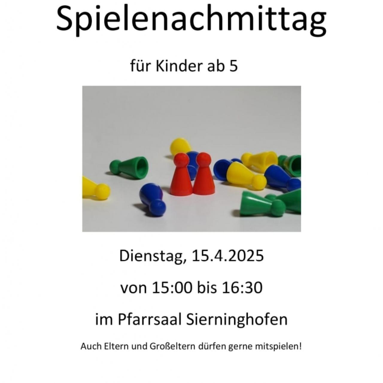 Spielenachmittag Sierninghofen April 2025